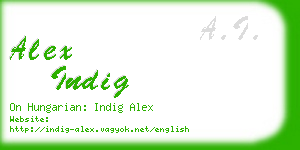 alex indig business card